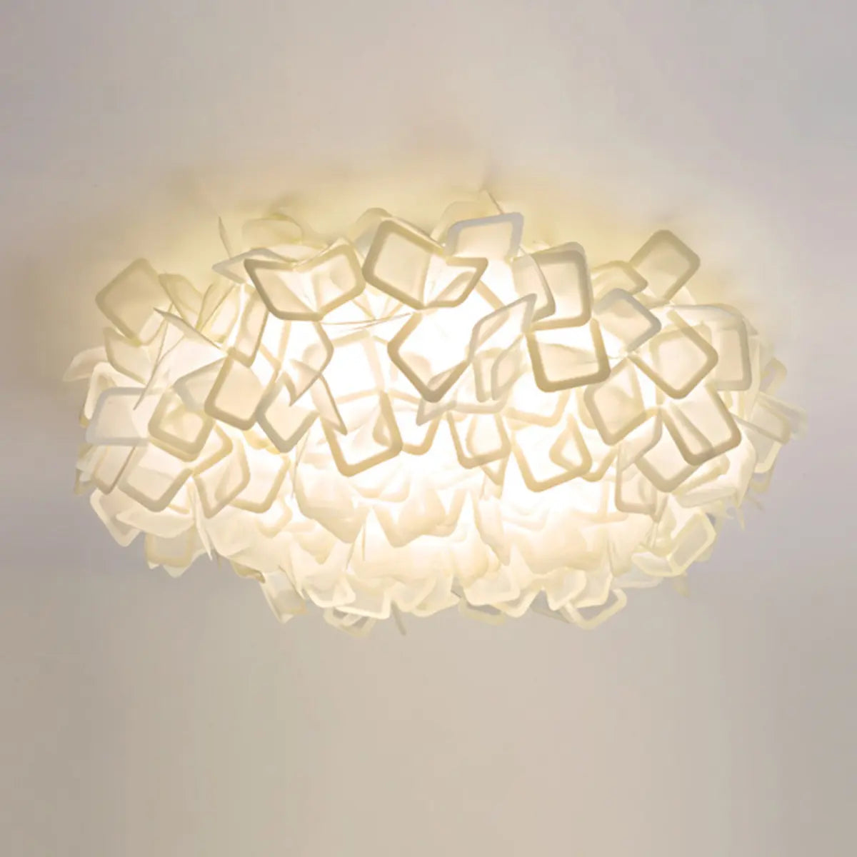 Bedroom Mini Art Deco White Flush Mount Ceiling Light Image - 8