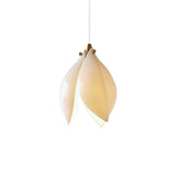 Art Deco Modern Ceramic Flower Lotus Pendant Light Image - 5