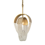 Art Deco Modern Oval Clear Crystal Pendant Light Image - 5