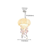 Art Deco Organic White Jellyfish Dining Room Pendant Light #size