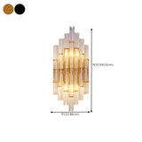 Art Deco Style White Crystal Wall Sconce #size