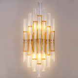 Art Deco Style White Crystal Wall Sconce Image - 3