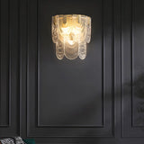 Art Deco Tiered Crystal Wall Sconce Lighting Image - 3