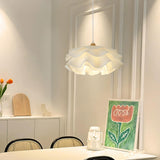 Art Deco White Tiered Flower Acrylic Pendant Light Image - 4