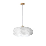 Art Deco White Tiered Flower Acrylic Pendant Light Image - 5