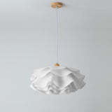 Art Deco White Tiered Flower Acrylic Pendant Light Image - 8