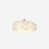 Art Deco White Tiered Flower Acrylic Pendant Light Image - 9