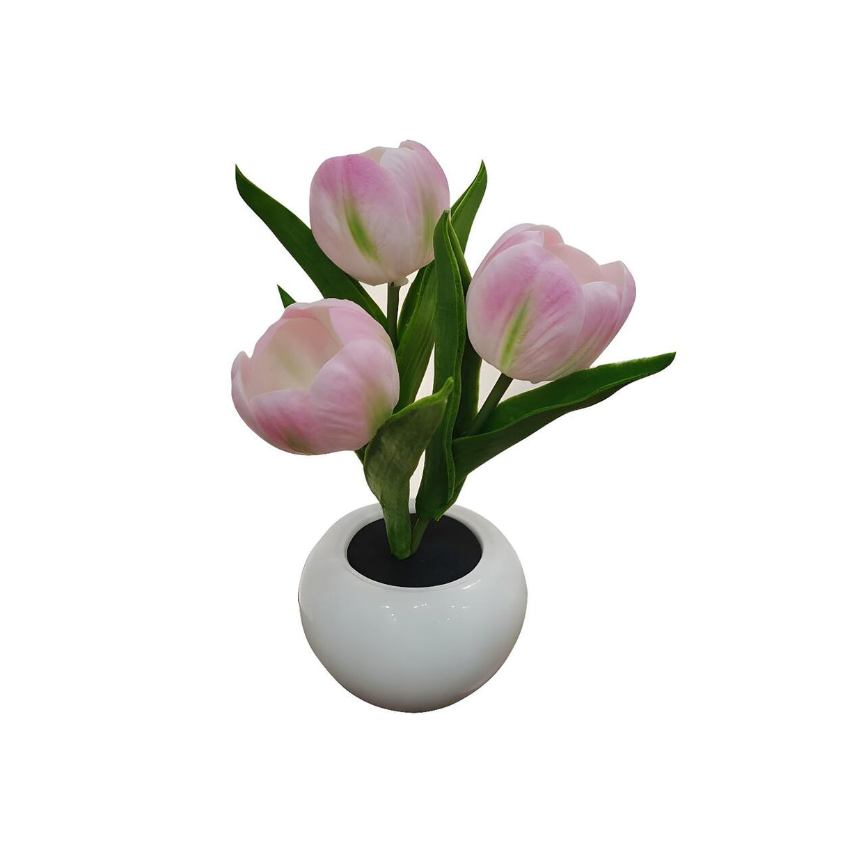 Art Elegant Tulip Ceramic Flower Shape LED Table Lamp Image - 8