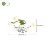 Art Elegant Tulip Multilight Floral Ceiling Fan Light Image - 22