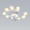 Art Elegant Tulip Multilight Floral Ceiling Fan Light Image - 5