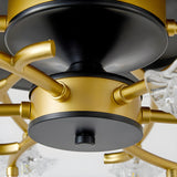 Art Firefly Gold Floral Modern Ceiling Fan with Light Image - 10