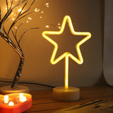 Art Minimalist Yellow Star Neon LED Neon Night Light Image - 1