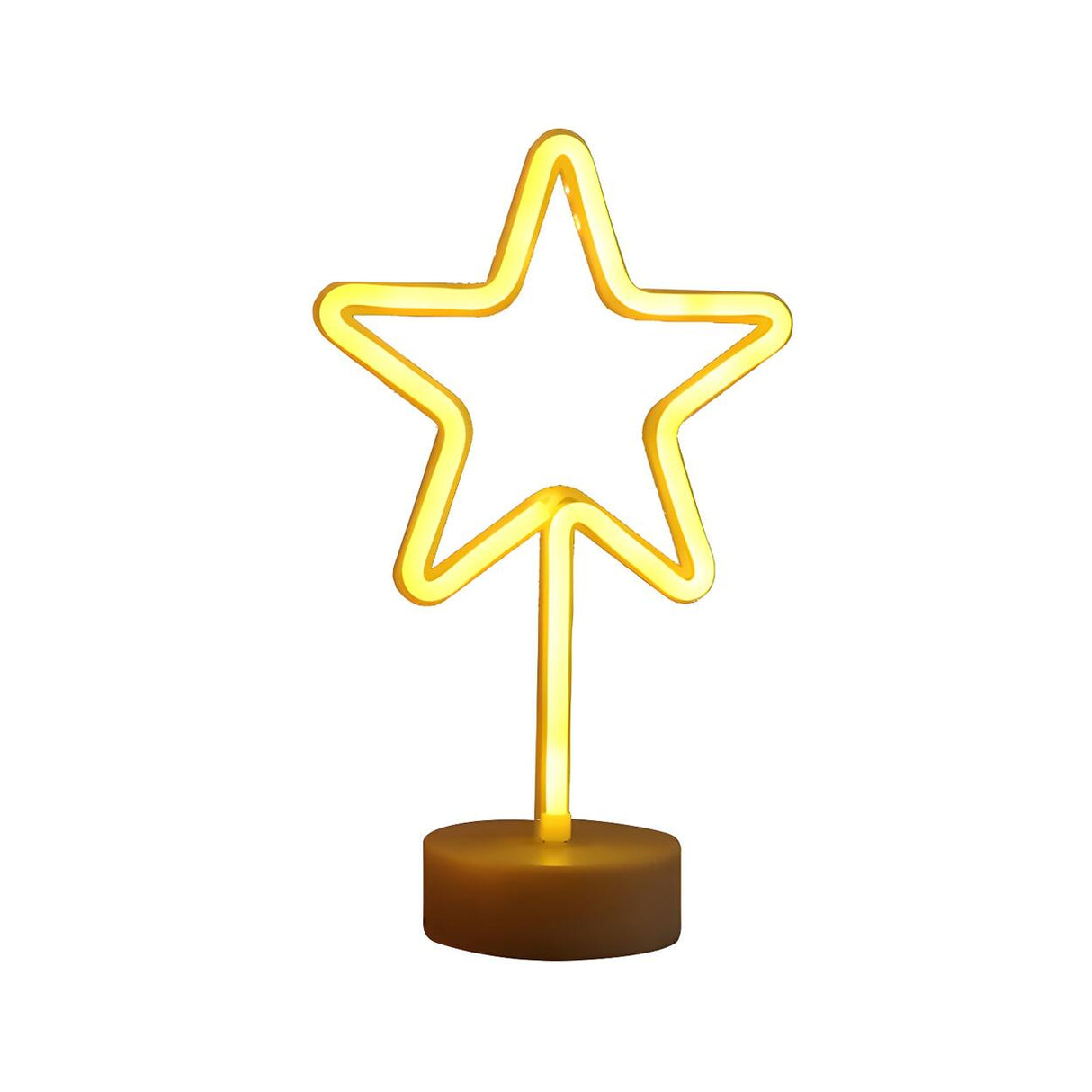 Art Minimalist Yellow Star Neon LED Neon Night Light Image - 2