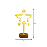 Art Minimalist Yellow Star Neon LED Neon Night Light Image - 3