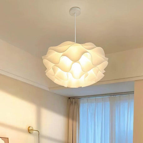 Art Organic White Flowing Cloud Bedroom Pendant Light Image - 1