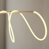 Artistic Adjustable LED Loop Island Pendant Light Image - 11