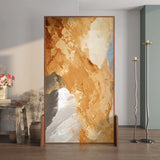 Artistic Amber Abstract Double Sided Print Room Divider Image - 2