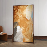 Artistic Amber Abstract Double Sided Print Room Divider Image - 3