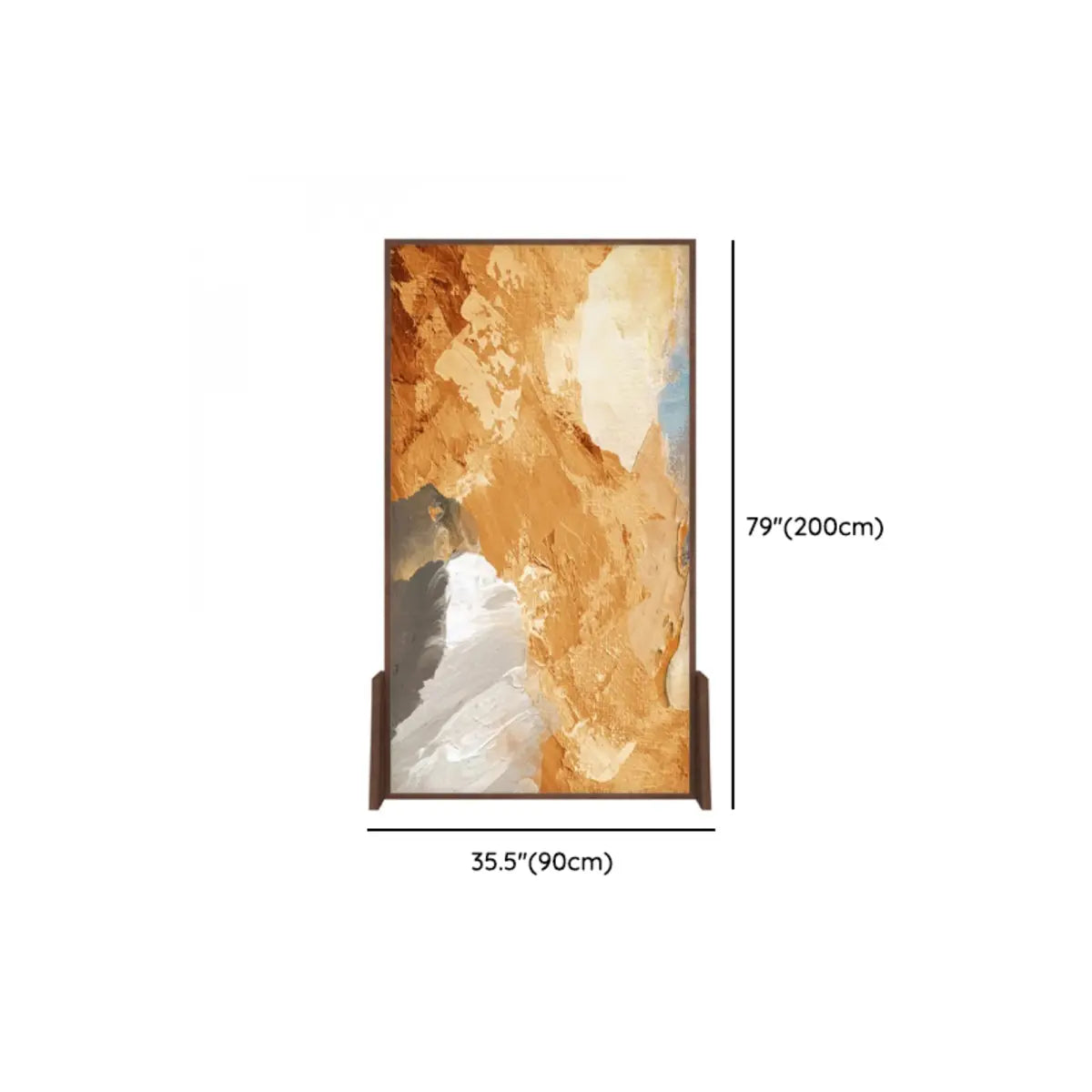 Artistic Amber Abstract Double Sided Print Room Divider Image - 8