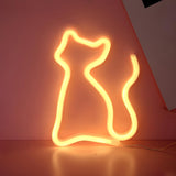 Artistic Animal Shaped Cat Plastic LED Night Light Image - 3