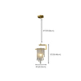 Artistic Bedroom Gold Frame Clear Glass Pendant Light #size