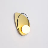 Artistic Black and Gold LED Geometric Wall Sconce Image - 10