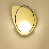 Artistic Black and Gold LED Geometric Wall Sconce Image - 11