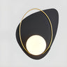 Artistic Black and Gold LED Geometric Wall Sconce Image - 9