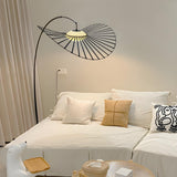 Artistic Black Bedside Metal Vertigo Nova Floor Lamp Image - 1