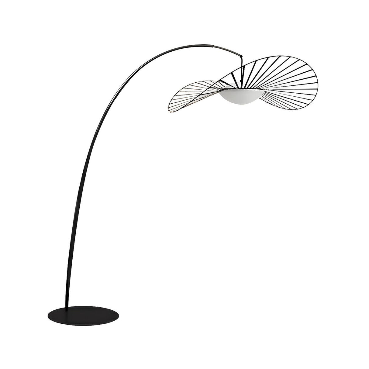 Artistic Black Bedside Metal Vertigo Nova Floor Lamp Image - 4