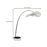 Artistic Black Bedside Metal Vertigo Nova Floor Lamp #size