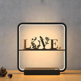 Artistic Black Tree Silhouette Square LED Table Lamp Image - 11