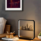 Artistic Black Tree Silhouette Square LED Table Lamp Image - 4