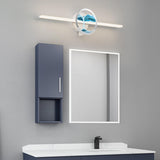 Artistic Blue Water Ripple Linear LED Vanity Light Image - 1