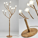 Artistic Brown Tree Branch Modern Metal Floor Lamp Image - 10