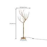 Artistic Brown Tree Branch Modern Metal Floor Lamp #size