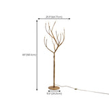 Artistic Brown Tree Branch Modern Metal Floor Lamp Image - 16