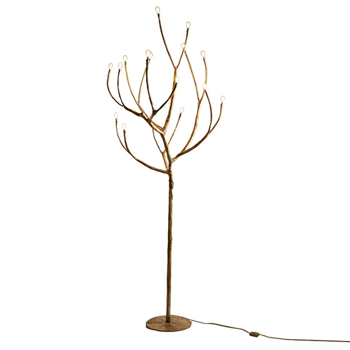 Artistic Brown Tree Branch Modern Metal Floor Lamp Image - 5