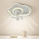 Artistic Cloud-Shaped Ceiling Fan with LED Lighting Image - 1