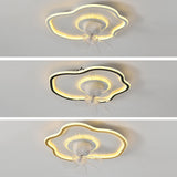 Artistic Cloud-Shaped Ceiling Fan with LED Lighting Image - 12