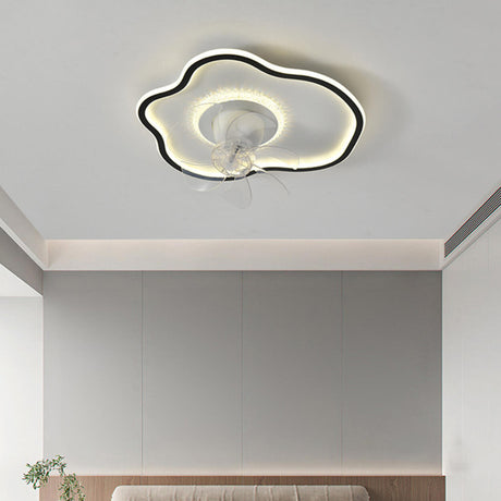 Artistic Cloud-Shaped Ceiling Fan with LED Lighting Image - 2