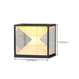 Artistic Cube Geometric Decor Glass Outdoor Table Lamp Image - 18