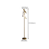 Artistic Curved Adjustable Gold Metal Floor Lamp #size