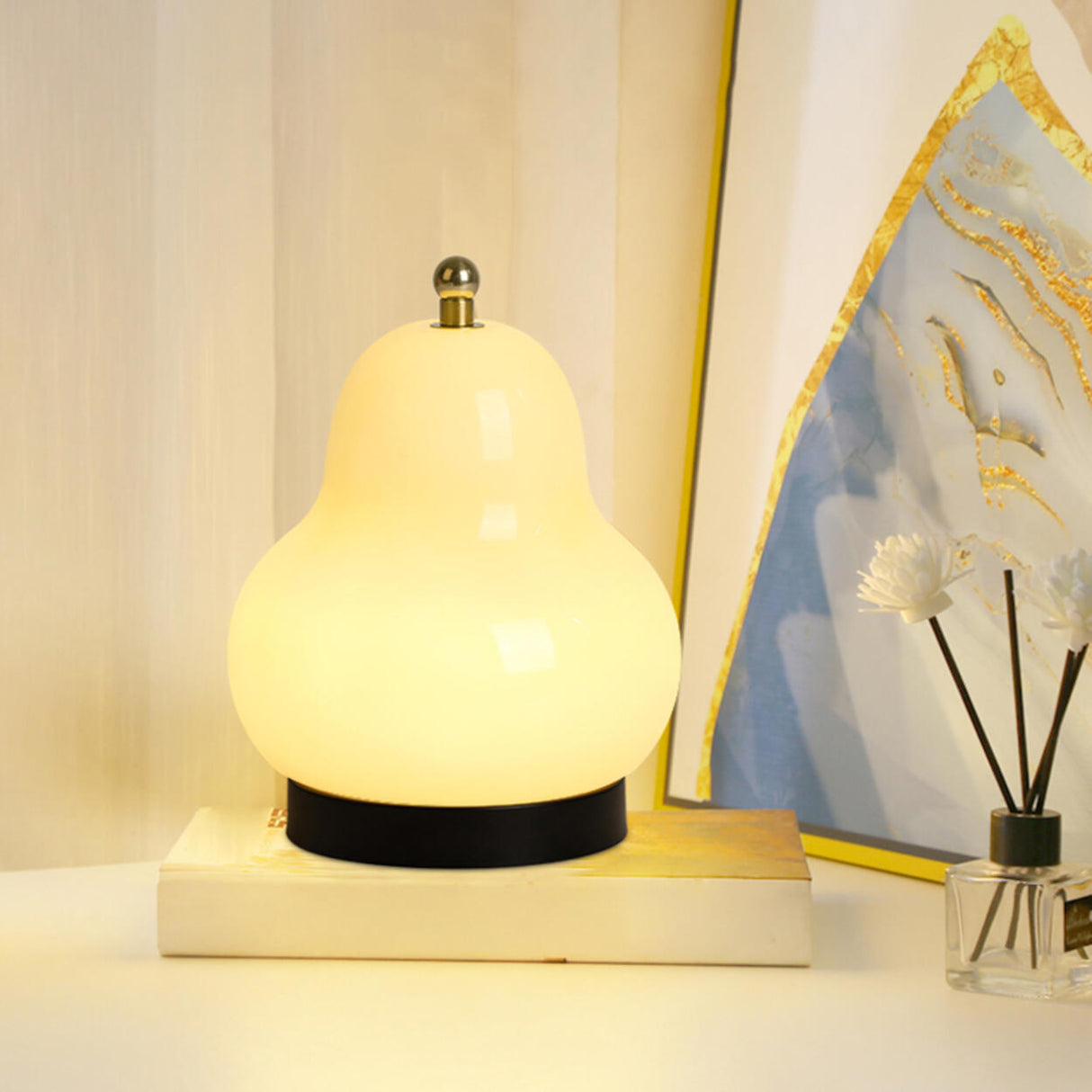 Artistic Cute Pear-Shaped Bedside Atmosphere Table Lamp Image - 6