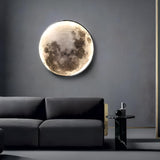 Artistic Deco Full Moon LED Wall Sconce Image - 4