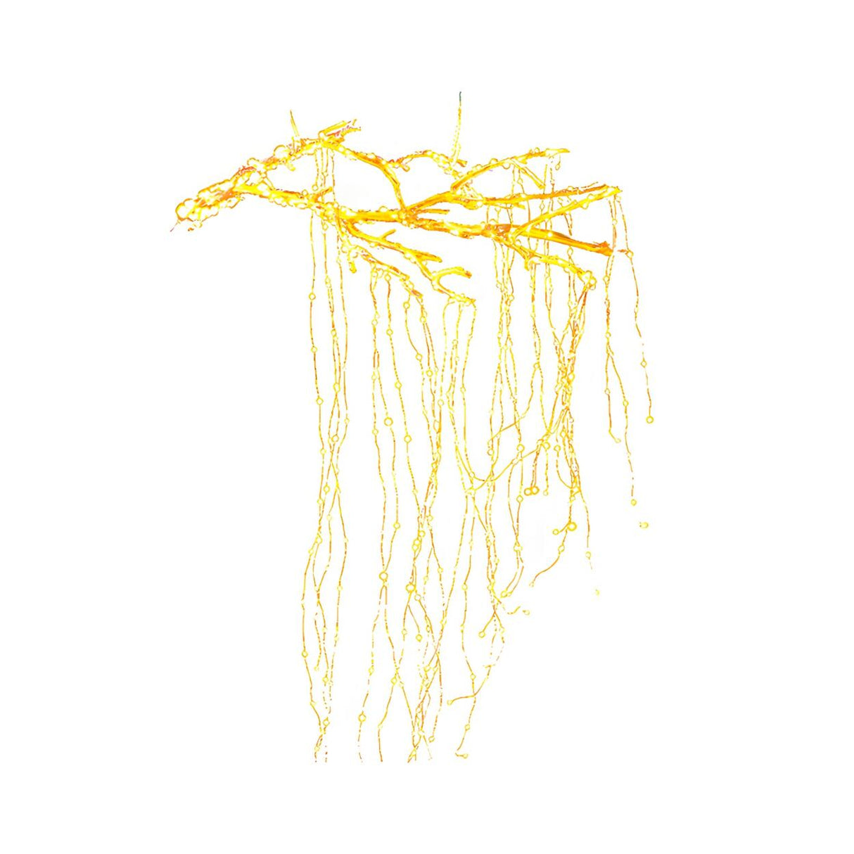 Artistic Decor Cascading Warm Yellow String Lights Image - 5