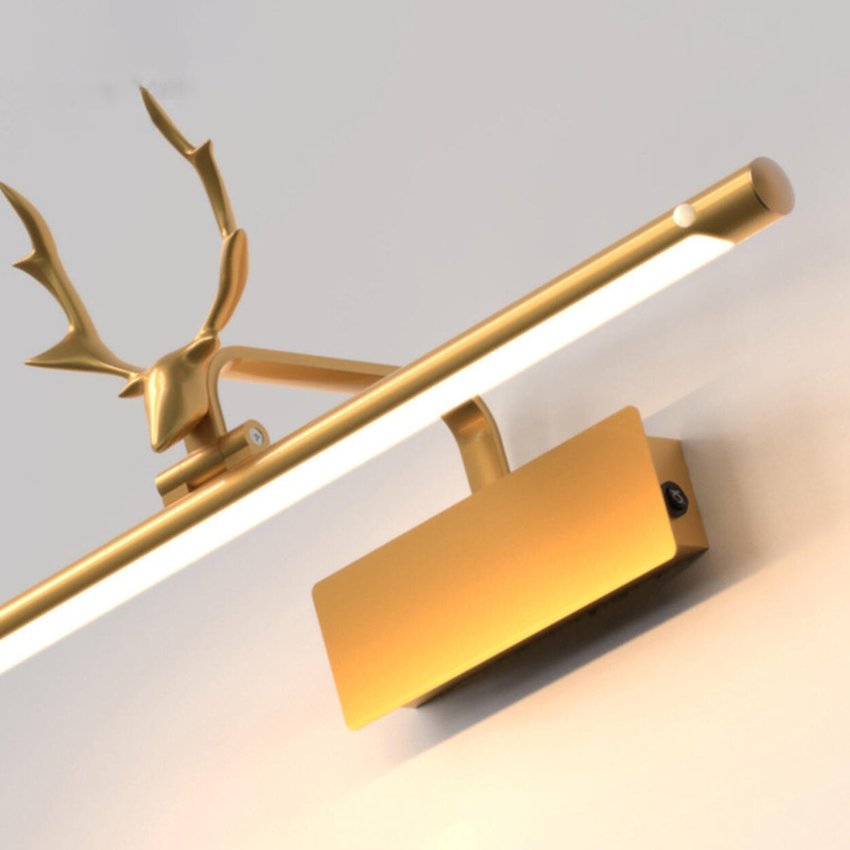 Artistic Deer Antler and Linear Vanity Wall Light Image - 9