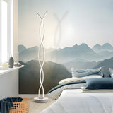 Artistic Design Modern White Spiral LED Floor Lamp Image - 6