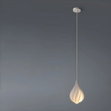 Artistic Dining Room White Teardrop Pendant Light Image - 10