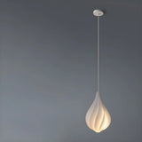 Artistic Dining Room White Teardrop Pendant Light Image - 11